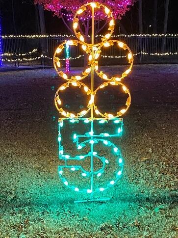 8' Twelve Days Of Christmas - Day 5 Holiday Light Display