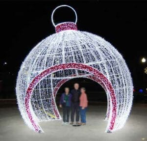 18' Tilted Walkthrough Ornament Holiday Light Display