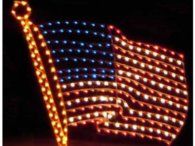 Creative Displays Decorating Your City With American Flag Holiday Light Display