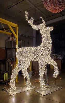 3D Deer Holiday Lighting Display