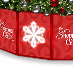 4' Panel Tree Base Skin With Illuminated Snowflakes