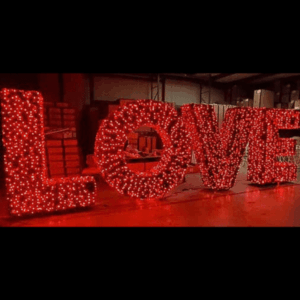 6' Love Garland Letter Dimensional Display