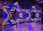 8' Star Of David Photo Frame Holiday Light Display