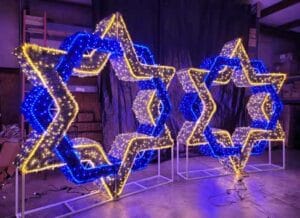 8' Star Of David Photo Frame Holiday Light Display