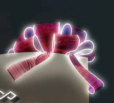 Giant Multi-Loop Bow Holiday Lighting Display