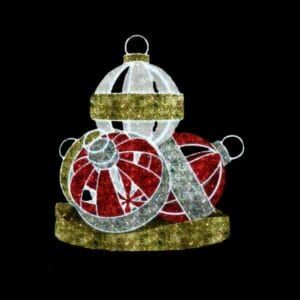 Giant Ornament Stack Holiday Display