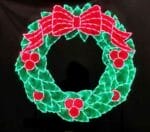 10.5' Illuminated Wreath Photo Frame Holiday Light Display