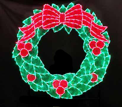 10.5' Illuminated Wreath Photo Frame Holiday Light Display