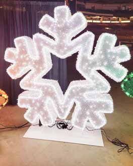 6' Majestic Garland Snowflake Holiday Light Display