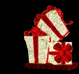 13.5' Mesh Gift Box Stack Holiday Light Display