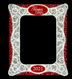 8.5' Alphonse Nouveau Photo Op Frame Holiday Light Display