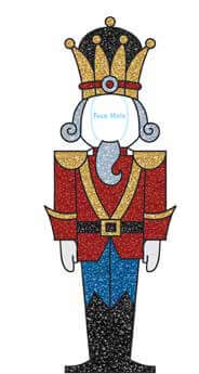 Nutcracker Officer Adult-size Look Through Photo Ops Holiday Display