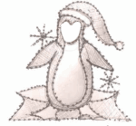 Penguin With Santa Hat Child-size Look Through Photo Ops Holiday Light Display