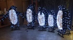 Wing Flapping Penguin Holiday Lighting Display