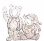 Teddy Bear Double Look Through Photo Ops Holiday Light Display