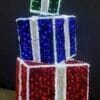 9' Tilted Stacked Packages Holiday Light Display