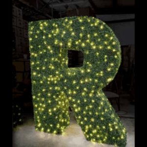 6' Green Topiary Letters Dimensional Display