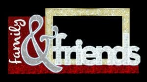 7.5' Family & Friends Picture Frame Photo Op Holiday Light Display