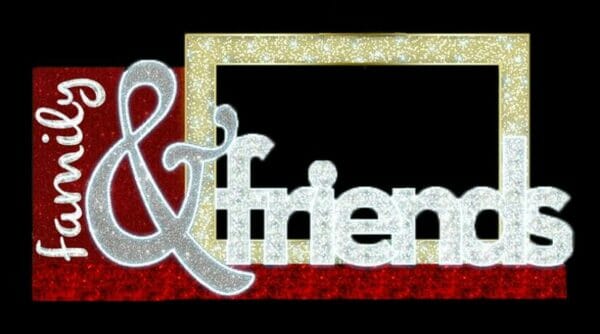 7.5' Family & Friends Picture Frame Photo Op Holiday Light Display