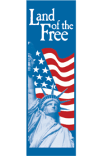 PATRIOTIC LAND OF THE FREE STREET BANNER