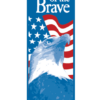 Patriotic Home Of The Brave Street Banner 01260