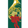 French Horn With Bow Street Banner 02307
