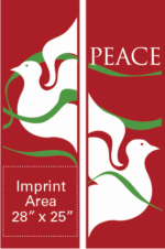 White Doves Of Peace Street Banner Set 06229