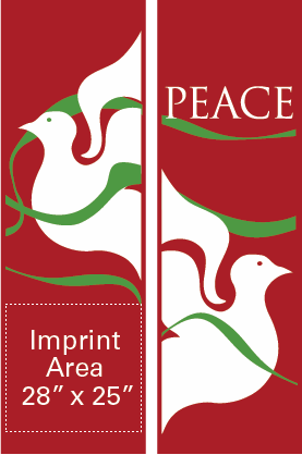 White Doves Of Peace Street Banner Set 06229