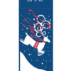 Ribbon Reindeer On Snow Street Banner 08216