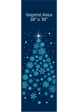 Modern Snowflake Tree Street Banner 08218