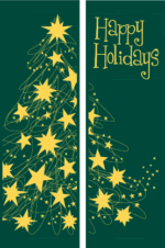 Gold Star Tree Street Banner Set 09219
