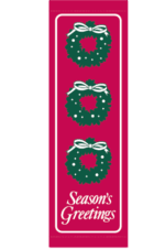 Classic Holiday Wreath Trio Street Banner 09225