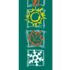 Four Festive Green Seasons Street Banner 09304