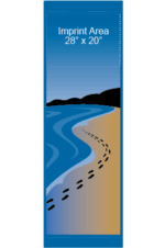 Footprints On Beach Street Banner 09309_30x94