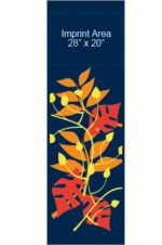 Navy Leaf Collage Street Banner 09314