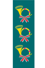 Season's Greetings Horns Trio Street Banner 09
