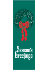 Festive & Fancy Green Wreath Street Banner 09326