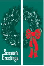 Festive & Fancy Wreath Green Street Banner Set 09328
