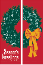 Festive & Fancy Wreath Red Street Banner Set 09329