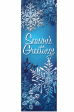 Sparkling Frosty Snowflakes Street Banner 09940