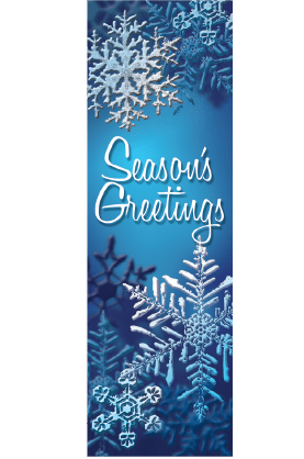 Sparkling Frosty Snowflakes Street Banner 09940