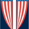 Red White And Blue Patriotic Goblet Drapes Street Banner Set 10310
