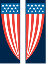 Red White And Blue Patriotic Goblet Drapes Street Banner Set 10310