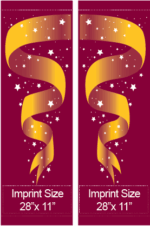 Double Golden Ribbon Street Banner Set 11218