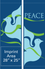 Grey Doves Of Peace Street Banner Set 11219