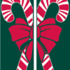 Candy Canes With Bow Street Banner 11222
