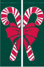 Candy Canes With Bow Street Banner 11222