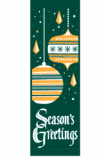 Gold Retro Ornaments Street Banner 12220