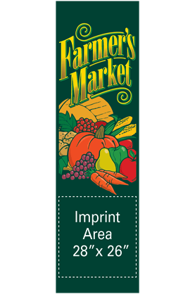 Basket In Farmers Market Street Banner 12402