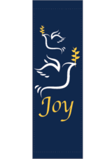 White Joy Doves Street Banner 13221